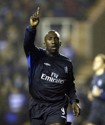 Fotboll, Carling Cup (Engelsk Cup), Reading v Chelsea: Jimmy Floyd Hasselbaink, Chelsea jublar (Jubel) *** Soccer, Carling Cup (English Cup), Reading vs. Chelsea, Jimmy Floyd Hasselbaink, Chelsea celebrates, Cheers  Copyright: xRichardxHeathcotex