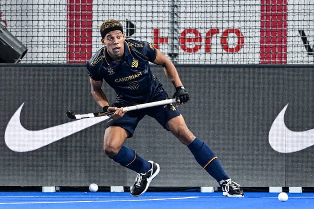 Hockey World Cup Belgium & The Netherlands 2026 - Men - Germany vs Belgium Nelson Onana (30) of Belgium pictured during a hockey game between Germany and Belgium ( called the Red Lions ) , the second (out of three) matches during the group stage of the men 2026 Hockey World Cup , on Monday 17 August 2026 in Wavre , Belgium . PHOTO SPORTPIX Stijn Audooren Wavre Belfius Hockey Arena Waals-Brabant Belgium  Copyright: xSportpix.bex xStijnxAudoorenxStijnxAudoorenx
