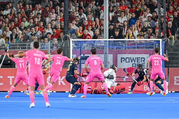 Hockey World Cup Belgium & The Netherlands 2026 - Men - Germany vs Belgium Team Germany celebrate after winningpictured during a hockey game between Germany and Belgium ( called the Red Lions ) , the second (out of three) matches during the group stage of the men 2026 Hockey World Cup , on Monday 17 August 2026 in Wavre , Belgium . PHOTO SPORTPIX Stijn Audooren Wavre Belfius Hockey Arena Waals-Brabant Belgium  Copyright: xSportpix.bex xStijnxAudoorenxStijnxAudoorenx