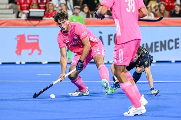 Hockey World Cup Belgium & The Netherlands 2026 - Men - Germany vs Belgium Jacob Brilla (34) of Germany pictured during a hockey game between Germany and Belgium ( called the Red Lions ) , the second (out of three) matches during the group stage of the men 2026 Hockey World Cup , on Monday 17 August 2026 in Wavre , Belgium . PHOTO SPORTPIX Stijn Audooren Wavre Belfius Hockey Arena Waals-Brabant Belgium  Copyright: xSportpix.bex xStijnxAudoorenxStijnxAudoorenx