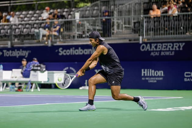 CANCUN COUNTRY OPEN 2026 CANCUN COUNTRY OPEN 2026 DAVID JORDA VS ALAN MAGADAN 17082026 CANCUN, QUINTANA ROO. Action photo of Alan Magadan of Mexico, during qualy game of the Cancun Country Open 2026 Tennis 125 Challenger tournament held at the Cancun Country Club of Cancun, Quintana Roo, Mexico. Foto de accion de Alan Magadan de Mexico, durante juego clasificatorio del Cancun Country Open 2026 ATP, Tennis Herren 125 Challenger que se celebra en el Cancun Country Club de Cancun, Quintana Roo, Mexico. PHOTO BY IMAGENSHOP AGENCIA FOTOGRAFICA CANCUN QUINTANA ROO MEXICO *** CANCUN COUNTRY OPEN 2026 CANCUN COUNTRY OPEN 2026 DAVID JORDA VS ALAN MAGADAN 08 17 2026 CANCUN, QUINTANA ROO Action photo of Alan Magadan of Mexico during a qualifying match at the 2026 Cancun Country Open ATP 125 Challenger tennis tournament held at the Cancun Country Club in Cancun, Quintana Roo, Mexico Action photo of Alan Magadan of Mexico, during a qualifying match at the 2026 Cancun Country Open ATP 125 Challenger tournament held at the Cancun Country Club in Cancun, Quintana Roo, Mexico. PHOTO BY IMAGENSHOP PHOTO AGENCY CANCUN QUINTANA ROO MEXICO Copyright: xIMAGENSHOPxAGENCIAxFOTOGRAFICAx