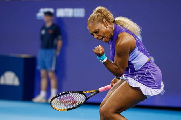 CINCINNATI, OH - AUGUST 17: Serena Williams of the United States reacts during the Cincinnati Open at the Lindner Family Tennis Center on August 17, 2026 in Mason, Ohio. (Photo by Ian Johnson Icon Sportswire) TENNIS: AUG 17 Cincinnati Open EDITORIAL USE ONLY Icon260817039
