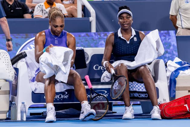 August 17, 2026, Mason, Ohio, U.S: Serena Williams (USA) and Venus Williams (USA) on the bench between sets at MondayÃ¢â‚¬â ¢s first round doubles match at the Cincinnati Open at the Lindner Family Tennis Center , Mason, Oh. Mason U.S - ZUMAs304 20260817_zaf_s304_018 Copyright: xScottxStuartx