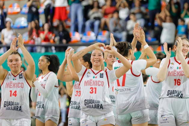 Women s Olympic Basketball Qualifier - Mexico vs. Philippines Mexican players celebrate after winning a Group B game of the FIBA Women s Basketball World Cup 2026 Pre-Qualifying Tournament between Mexico and Philippines at the Arena Astros in Guadalajara, Mexico, 17 August 2026. Guadalajara Mexico  Copyright: xFranciscoxGuascox