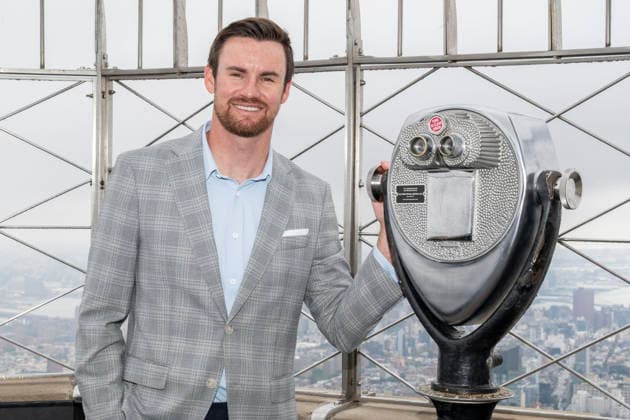 August 17, 2026, New York, New York, USA: KYLE KIRKWOOD lights the Empire State Building in New York to celebrate the Freedom 250 Grand Prix. 17 August 2026 New York USA - ZUMAa265 0864332471st Copyright: xEricxAcquayex