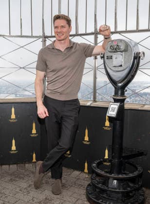 August 17, 2026, New York, New York, USA: JOSEF NEWGARDEN lights the Empire State Building in New York to celebrate the Freedom 250 Grand Prix. 17 August 2026 New York USA - ZUMAa265 0864332475st Copyright: xEricxAcquayex