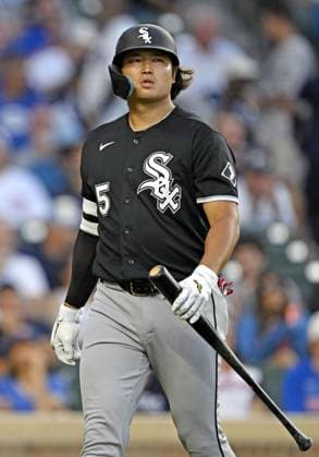 Baseball: White Sox vs. Cubs Munetaka Murakami of the Chicago White Sox is pictured after striking out swinging in the first inning of a baseball game against the Chicago Cubs at Wrigley Field in Chicago on Aug. 17, 2026.  A14AA0005626175P