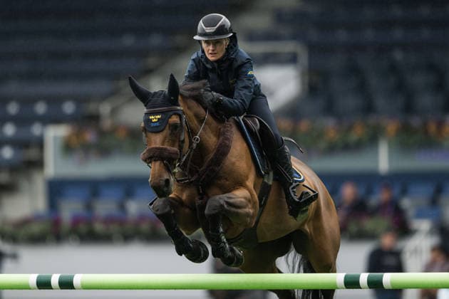 260818 Petronella Andersson of Sweden with horse Odina van Klapscheut during training on day 8 of the 2026 FEI World Championships on August 18, 2026 in Aachen. Photo: Emma Wallskog BILDBYRAN kod EW EW0690 ridsport equestrian rid-vm 2026 2026 fei world championships bbeng ridsport-vm hoppning jumpingsverige sweden *** August 18, 2026: Petronella Andersson of Sweden with her horse Odina van Klapscheut during training on day 8 of the 2026 FEI World Championships on August 18, 2026 in Aachen. Photo by Emma Wallskog. BILDBYRAN code EW EW0690 equestrian sports 2026 World Championships 2026 FEI World Championships BBENG equestrian sports World Championships show jumping Sweden  Copyright: EMMAxWALLSKOG BB260818EW018