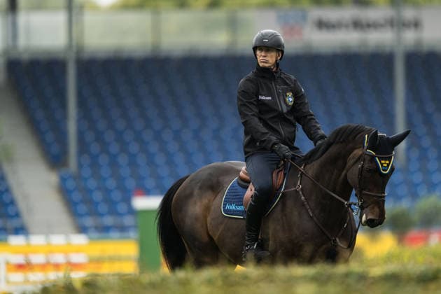 260818 Peder Fredricson of Sweden with horse Alcapone de Carmilles during training on day 8 of the 2026 FEI World Championships on August 18, 2026 in Aachen. Photo: Emma Wallskog BILDBYRAN kod EW EW0690 ridsport equestrian rid-vm 2026 2026 fei world championships bbeng ridsport-vm hoppning jumpingsverige sweden *** August 18, 2026: Peder Fredricson of Sweden with his horse Alcapone de Carmilles during training on day 8 of the 2026 FEI World Championships on August 18, 2026 in Aachen. Photo by Emma Wallskog. BILDBYRAN code EW EW0690 equestrian sports 2026 World Championships 2026 FEI World Championships BBENG equestrian sports World Championships show jumping Sweden  Copyright: EMMAxWALLSKOG BB260818EW020