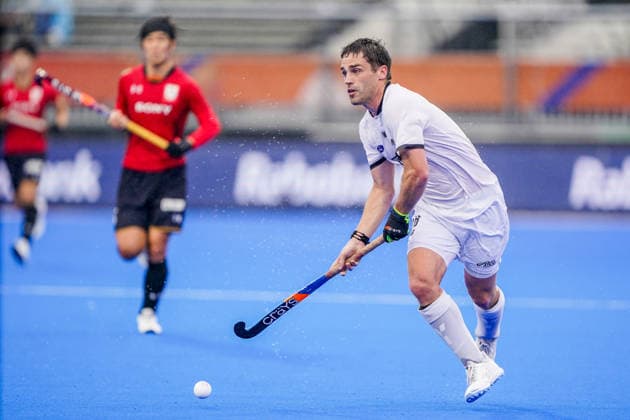 2026-08-18 Japan v New Zealand - FIH Hockey World Cup AMSTELVEEN, NETHERLANDS - AUGUST 18: Aidan Sarikaya of New Zealand during the FIH Hockey World Cup match between Japan and New Zealand at Wagener Stadion on August 18, 2026 in Amstelveen, Netherlands. Amstelveen Wagener Stadion Netherlands Content not available for redistribution in The Netherlands directly or indirectly through any third parties. Copyright: xAndrexWeeningx
