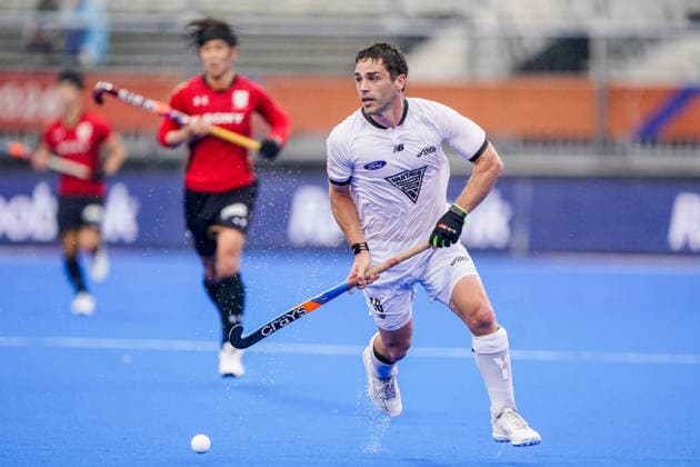 Japan v New Zealand - FIH Hockey World Cup AMSTELVEEN, NETHERLANDS - AUGUST 18: Aidan Sarikaya of New Zealand during the FIH Hockey World Cup match between Japan and New Zealand at Wagener Stadion on August 18, 2026 in Amstelveen, Netherlands. Amstelveen Wagener Stadion Netherlands Content not available for redistribution in The Netherlands directly or indirectly through any third parties. Copyright: xAndrexWeeningx
