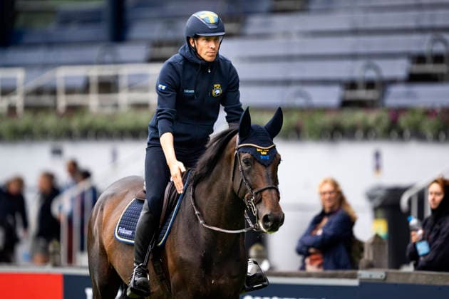 AACHEN, TYSKLAND 20260818 Henrik von Eckermann med hästen Minute Man under tisdagens inhoppning pa VM-arenan inför ryttar-VM i Aachen. *** Bilden ingar i SPORTPAKET. För övriga BETALBILD ** AACHEN TYSKLAND x10050x *** AACHEN, GERMANY 20260818 Henrik von Eckermann with his horse Minute Man during Tuesday’s warm-up at the World Championships arena ahead of the World Equestrian Championships in Aachen *** This image is part of the SPORTS PACKAGE. For other PAID IMAGES ** AACHEN, GERMANY x10050x  Copyright: xPontusxLundahl TTx RYTTAR-VM 2026