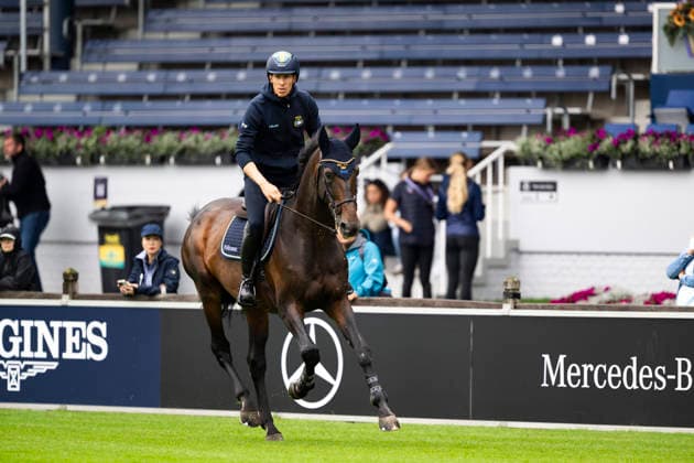 AACHEN, TYSKLAND 20260818 Henrik von Eckermann med hästen Minute Man under tisdagens inhoppning pa VM-arenan inför ryttar-VM i Aachen. *** Bilden ingar i SPORTPAKET. För övriga BETALBILD ** AACHEN TYSKLAND x10050x *** AACHEN, GERMANY 20260818 Henrik von Eckermann with his horse Minute Man during Tuesday’s warm-up at the World Championships arena ahead of the World Equestrian Championships in Aachen *** This image is part of the SPORTS PACKAGE. For other PAID IMAGES ** AACHEN, GERMANY x10050x  Copyright: xPontusxLundahl TTx RYTTAR-VM 2026