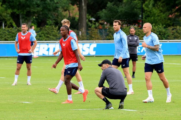 18.08.2026, DEU GER, Fussball , 2.Fussballbundesliga, Saison 2026 2027), Sportforum, Hertha BSC, Training Cheftrainer Stefan Leitl (Hertha BSC Berlin), Hertha-Spielerkreis, Jelani Ndi (Hertha BSC Berlin 28), Pascal Klemens (Hertha BSC Berlin 41), Jon Dagur Thorsteinsson (Hertha BSC Berlin 23) 2. Liga: DFB DFL regulations prohibit any use of photographs as image sequences and or quasi-video) Berlin Sportforum Berlin Deutschland *** August 18, 2026, GER, Soccer, 2. Bundesliga, 2026–2027 season, Sportforum, Hertha BSC, Head Coach Stefan Leitl of Hertha BSC Berlin, Hertha players, Jelani Ndi of Hertha BSC Berlin (age 28), Pascal Klemens, Hertha BSC Berlin 41, Jon Dagur Thorsteinsson, Hertha BSC Berlin 23, 2. Bundesliga, DFB and DFL regulations prohibit any use of photographs as image sequences and or quasi-video. Berlin Sportforum, Berlin, Germany Copyright: xNordphotox xEnglerx