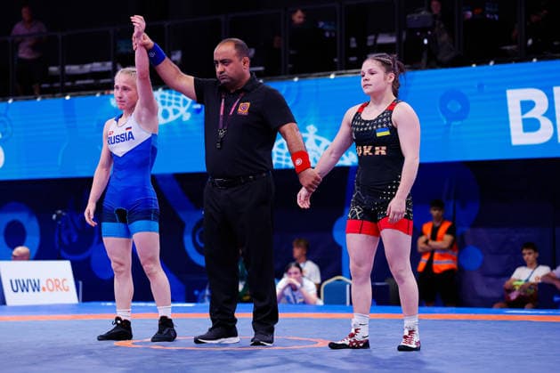 U20 World Championships 50kg WW - Margarita Iarygina (RUS) df. Kamilla Pihor (UKR) *** U20 World Championships, 50 kg Open Weight: Margarita Iarygina (RUS) defeated Kamilla Pihor (UKR) by decision Copyright: xKostadinxAndonovx