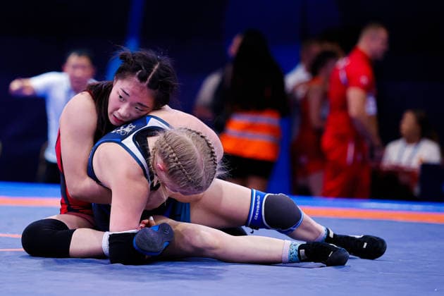 U20 World Championships 50kg WW - Rita Eerika Rantonen (FIN) df. Yerin Choi (KOR) *** U20 World Championships, 50kg Open Weight: Rita Eerika Rantonen (FIN) def. Yerin Choi (KOR) Copyright: xKostadinxAndonovx