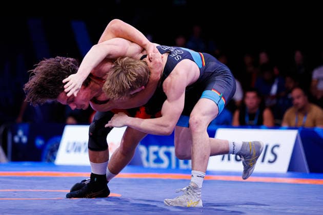 U20 World Championships 60kg GR - Ivan Seibel (GER) df. Nazarii Babinskyi (UKR) *** U20 World Championships, 60kg Greco-Roman: Ivan Seibel (GER) def. Nazarii Babinskyi (UKR) Copyright: xKostadinxAndonovx