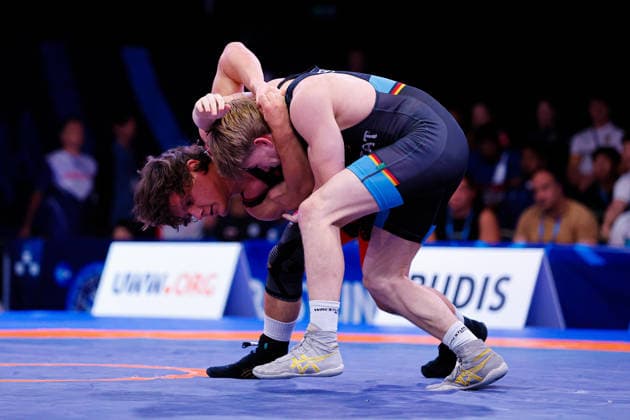 U20 World Championships 60kg GR - Ivan Seibel (GER) df. Nazarii Babinskyi (UKR) *** U20 World Championships, 60kg Greco-Roman: Ivan Seibel (GER) def. Nazarii Babinskyi (UKR) Copyright: xKostadinxAndonovx