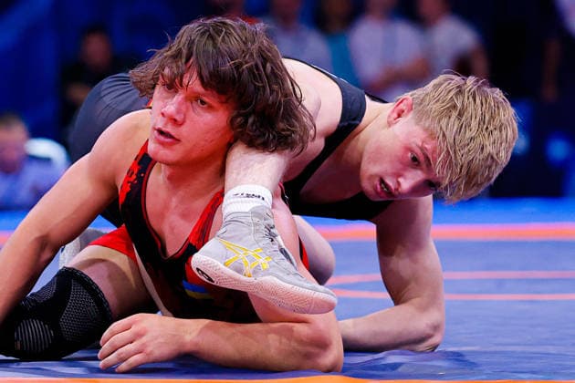 U20 World Championships 60kg GR - Ivan Seibel (GER) df. Nazarii Babinskyi (UKR) *** U20 World Championships, 60kg Greco-Roman: Ivan Seibel (GER) def. Nazarii Babinskyi (UKR) Copyright: xKostadinxAndonovx