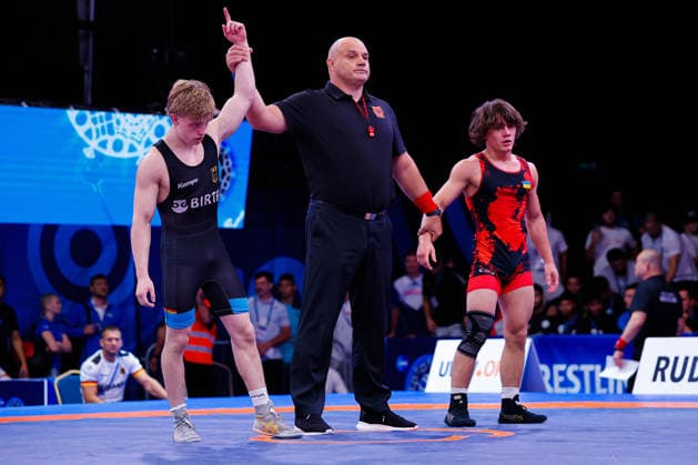 U20 World Championships 60kg GR - Ivan Seibel (GER) df. Nazarii Babinskyi (UKR) *** U20 World Championships, 60kg Greco-Roman: Ivan Seibel (GER) def. Nazarii Babinskyi (UKR) Copyright: xKostadinxAndonovx