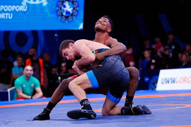 U20 World Championships 60kg GR - Pedro Henrique De Souza Rodrigues (BRA) df. Zhivko Valeriev Hinkov (BUL) *** U20 World Championships, 60 kg Greco-Roman: Pedro Henrique De Souza Rodrigues (BRA) def. Zhivko Valeriev Hinkov (BUL) Copyright: xKostadinxAndonovx