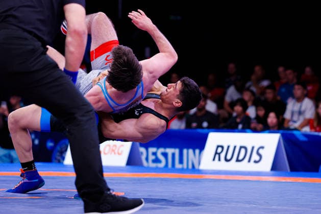 U20 World Championships 82kg GR - Alireza Abbas Mohammad Hosseini (IRI) df. Kane Alexander Rosario (PUR) *** U20 World Championships, 82 kg Greco-Roman: Alireza Abbas Mohammad Hosseini (IRI) def. Kane Alexander Rosario (PUR) Copyright: xKostadinxAndonovx