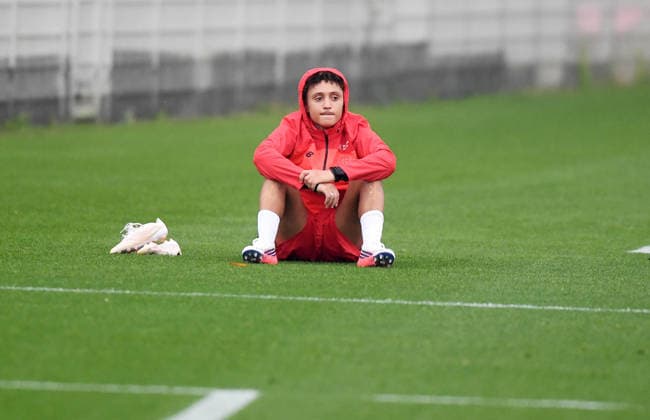 18.08.2026, xophax, Fussball 1.Bundesliga, Bayer 04 Leverkusen , Training , Saison 2026 2027. Eliesse Ben Seghir ( Bayer 04 Leverkusen ) Leverkusen *** August 18, 2026, xophax, Soccer, Bundesliga 1, Bayer 04 Leverkusen, Practice, 2026–2027 Season, Eliesse Ben Seghir, Bayer 04 Leverkusen, Leverkusen