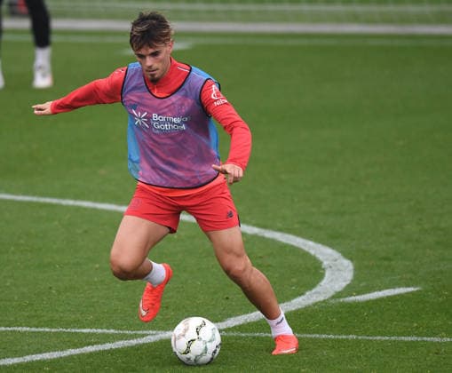 18.08.2026, xophax, Fussball 1.Bundesliga, Bayer 04 Leverkusen , Training , Saison 2026 2027. Miguel Gutierrez ( Bayer 04 Leverkusen ) Leverkusen *** August 18, 2026, xophax, Soccer, Bundesliga 1, Bayer 04 Leverkusen, Practice, 2026–2027 Season, Miguel Gutierrez, Bayer 04 Leverkusen, Leverkusen