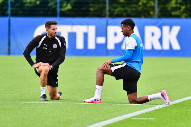 18.08.2026, Fußball, Herren, 2.BL, Saison 2026 2027, Training Holstein Kiel Andu Kelati im Aufbautraining Kiel, Projensdorf Projensdorf, Trainigsplatz Schleswig-Holstein Deutschland *** August 18, 2026, Soccer, Men s, 2nd Division, 2026–2027 Season, Holstein Kiel Training: Andu Kelati in Rehabilitation Training, Kiel, Projensdorf, Projensdorf, Training Ground, Schleswig-Holstein, Germany