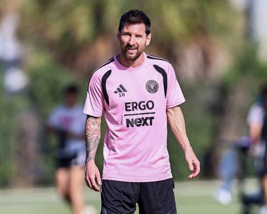 FORT LAUDERDALE, FL - AUGUST 18: Lionel Messi (10) of Inter Miami CF attends an Inter Miami Training Session at Florida Blue Training Center on August 18, 2026 in Fort Lauderdale, Florida. (Photo by Chris Arjoon Icon Sportswire) SOCCER: AUG 18 Inter Miami CF Training EDITORIAL USE ONLY Icon2608180000015