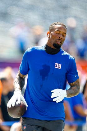 NFL, American Football Herren, USA 2026: Vikings Vs Giants AUG 15 August 15, 2026: Before the game, New York Giants wide receiver Odell Beckham Jr. (3) warms up in a NFL preseason game at MetLife Stadium in East Rutherford, NJ. The Minnesota Vikings defeated the New York Giants 13-10. Shaquan Woody Cal Media(Credit Image: Â Shaquan Woody Cal Sport Media) East Rutherford Nj USA EDITORIAL USE ONLY Copyright: xx ZUMA-20260815_faf_c04_149.jpg ShaquanxWoodyx csmphotothree511865