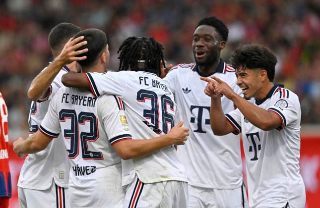 TOR zum 1:1 Felipe Chavez FC Bayern Muenchen FCB (32) Torjubel Maycon Cardozo FC Bayern Muenchen FCB (49) Wisdom Mike FC Bayern Muenchen FCB (36) Alphonso Davies Bayern FC Muenchen FCB (19) 1. FC Heidenheim 1846 FCH vs FC Bayern Muenchen FCB TESTSPIEL 18.08.2026 DFL REGULATIONS PROHIBIT ANY USE OF PHOTOGRAPHS AS IMAGE SEQUENCES AND OR QUASI-VIDEO 1. FC Heidenheim 1846 FCH vs FC Bayern Muenchen FCB TESTSPIEL *** GOAL: 1-1 Felipe Chavez FC Bayern Munich FCB 32 Goal celebration Maycon Cardozo FC Bayern Munich FCB 49 Wisdom Mike FC Bayern Munich FCB 36 Alphonso Davies Bayern FC Munich FCB 19 1 FC Heidenheim 1846 FCH vs. FC Bayern Munich FCB Friendly Match August 18, 2026 DFL regulations prohibit any use of photographs as image sequences and or quasi-video 1 FC Heidenheim 1846 FCH vs. FC Bayern Munich FCB Friendly Match