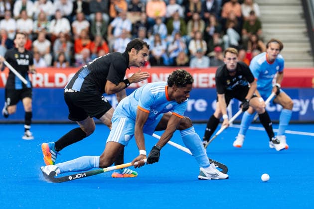 Argentina v Netherlands - FIH Hockey World Cup AMSTELVEEN, NETHERLANDS - AUGUST 18: Terrance Pieters of Netherlands during the FIH Hockey World Cup match between Argentina and Netherlands at Wagener Stadion on August 18, 2026 in Amstelveen, Netherlands. Amstelveen Wagener Stadion Netherlands Content not available for redistribution in The Netherlands directly or indirectly through any third parties. Copyright: xMarcelxvanxPlateringenx
