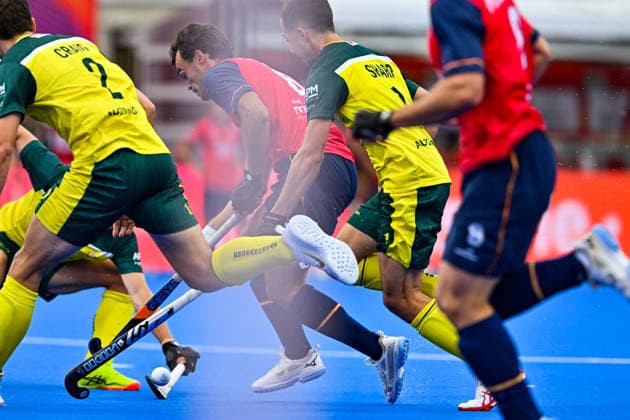Hockey World Cup Belgium & The Netherlands 2026 - Men - Spain vs Australia Xavier Gispert (6) of Spain pictured during a hockey game between Spain and Australia , the second (out of three) matches during the group stage of the men 2026 Hockey World Cup , on Tuesday 18 August 2026 in Wavre , Belgium . PHOTO SPORTPIX Stijn Audooren Wavre Belfius Hockey Arena Waals-Brabant Belgium  Copyright: xSportpix.bex xStijnxAudoorenxStijnxAudoorenx