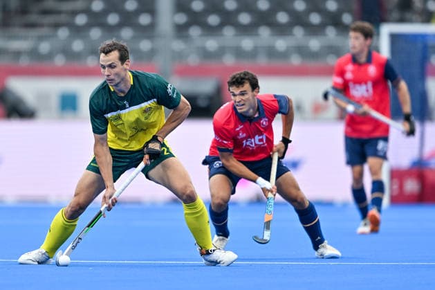 Hockey World Cup Belgium & The Netherlands 2026 - Men - Spain vs Australia Tom Craig (2) of Australia pictured during a hockey game between Spain and Australia , the second (out of three) matches during the group stage of the men 2026 Hockey World Cup , on Tuesday 18 August 2026 in Wavre , Belgium . PHOTO SPORTPIX Stijn Audooren Wavre Belfius Hockey Arena Waals-Brabant Belgium  Copyright: xSportpix.bex xStijnxAudoorenxStijnxAudoorenx