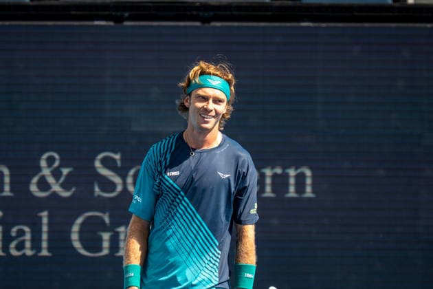 Cincinnati Open Third Round: Andrey Rublev Vs. Nuno Borges Andrey Rublev is seen during his third-round match against Nuno Borges at the Cincinnati Open in Mason, Ohio, on August 18, 2026. Mason Ohio United States  Copyright: xJasonxWhitmanx originalFilename:whitman-cincinna260818_nprhB.jpg