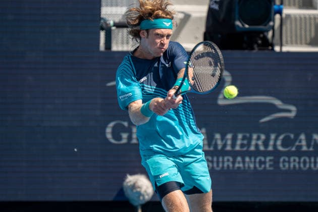 Cincinnati Open Third Round: Andrey Rublev Vs. Nuno Borges Andrey Rublev is seen during his third-round match against Nuno Borges at the Cincinnati Open in Mason, Ohio, on August 18, 2026. Mason Ohio United States  Copyright: xJasonxWhitmanx originalFilename:whitman-cincinna260818_npk7u.jpg
