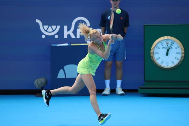 August 18, 2026, Mason, Oh, USA: Cincinnati Open Tennis 2026 - Katerina Siniakova hits a ball against Madison Keys. 2026 08 18. ZUMAPress Mason USA - ZUMAn24_ 20260818_zaf_n24_061 Copyright: xWallyxNellx
