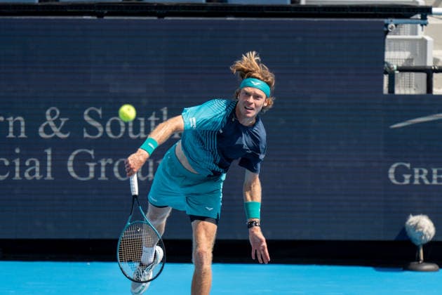 Cincinnati Open Third Round: Andrey Rublev Vs. Nuno Borges Andrey Rublev is seen during his third-round match against Nuno Borges at the Cincinnati Open in Mason, Ohio, on August 18, 2026. Mason Ohio United States  Copyright: xJasonxWhitmanx originalFilename:whitman-cincinna260818_npL1E.jpg