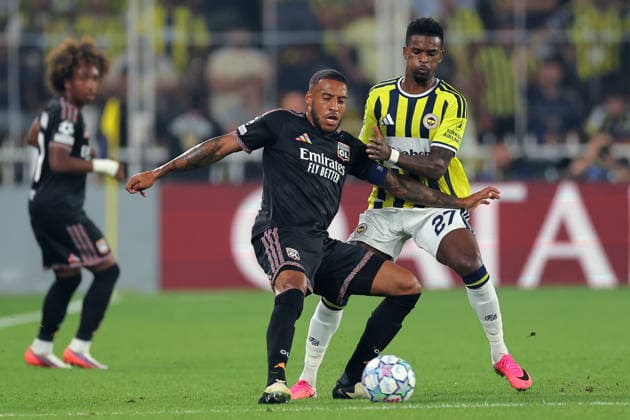 2026-08-18 Fenerbahce v Olympique Lyonnais - UEFA Champions League 2026 27 Play-Offs First Leg ISTANBUL, TURKEY - AUGUST 18: Corentin Tolisso of Olympique Lyonnais, Nelson Semedo of Fenerbahce during the UEFA Champions League 2026 27 Play-Offs First Leg match between Fenerbahce and Olympique Lyonnais at Sukru Saracoglu Stadium on August 18, 2026 in Istanbul, Turkey. (Photo by BSR Agency) Istanbul Turkey Content not available for redistribution in The Netherlands directly or indirectly through any third parties. Copyright: xBSRxAgencyx