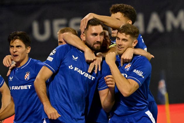 ZAGREB; CROATIA - AUGUST 18: Team Dinamo Zagreb celebrate score during the UEFA Champions League Play-Off first match between Dinamo Zagreb (CRO) and Viking (NOR) at Stadion Maksimir, Zagreb on August 18, 2026 in Zagreb, Croatia. (Photo by Igor Kupljenik Sports Press Photo).  Copyright: xIgorxKupljenikx xSPPx Sportspressphoto_SPR210581