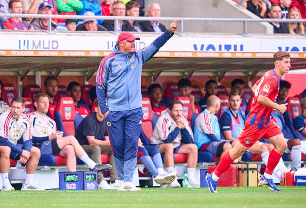 Head coach Vincent Kompany of Bayern München at the friendly match 1.FC Heidenheim - FC Bayern München on August 18, 2026 in Heidenheim, Germany Season 2026 2027, FCB,