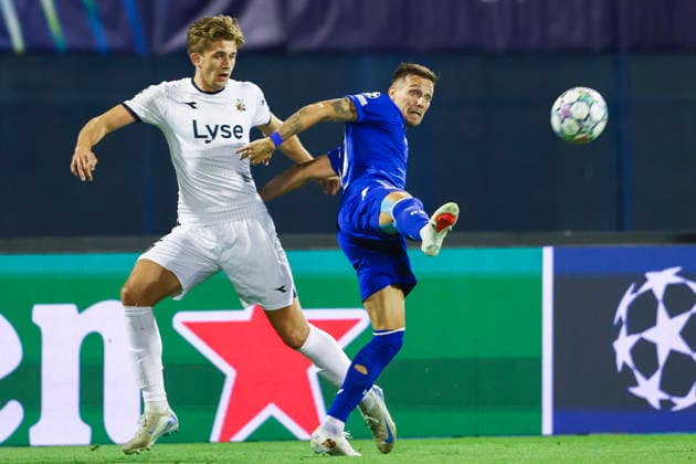 Champions League qualification, playoff: Dinamo Zagreb-Viking Zagreb 20260818. Dinamo Zagreb s Mislav Orsic and Viking s Henrik Heggheim during the Champions League qualifying playoff match between Dinamo Zagreb and Viking at Maksimir Stadium. Photo: Nikola Krstic NTB Zagreb Croatia EDITORIAL USE ONLY. RESTRICTED USE FOR BETTING COMPANIES Ref:_SPOxj0j3ExkOYQ.jpg *** Champions League Qualification, playoff Dinamo Zagreb vs. Viking Zagreb 20260818 Dinamo Zagreb s Mislav Orsic and Viking s Henrik Heggheim during the Champions League qualifying playoff match between Dinamo Zagreb and Viking at Maksimir Stadium Photo Nikola Krstic NTB Zagreb Croatia EDITORIAL USE ONLY RESTRICTED USE BY BETTING COMPANIES  Copyright: xNikolaxKrsticx xNTBx