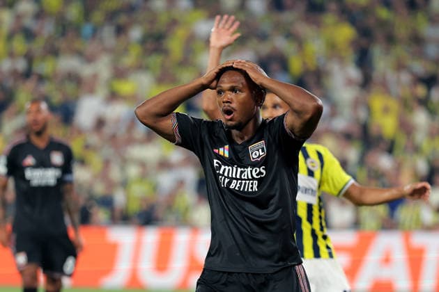 2026-08-18 Fenerbahce v Olympique Lyonnais - UEFA Champions League 2026 27 Play-Offs First Leg ISTANBUL, TURKEY - AUGUST 18: Lois Openda of Olympique Lyonnais during the UEFA Champions League 2026 27 Play-Offs First Leg match between Fenerbahce and Olympique Lyonnais at Sukru Saracoglu Stadium on August 18, 2026 in Istanbul, Turkey. (Photo by BSR Agency) Istanbul Turkey Content not available for redistribution in The Netherlands directly or indirectly through any third parties. Copyright: xBSRxAgencyx