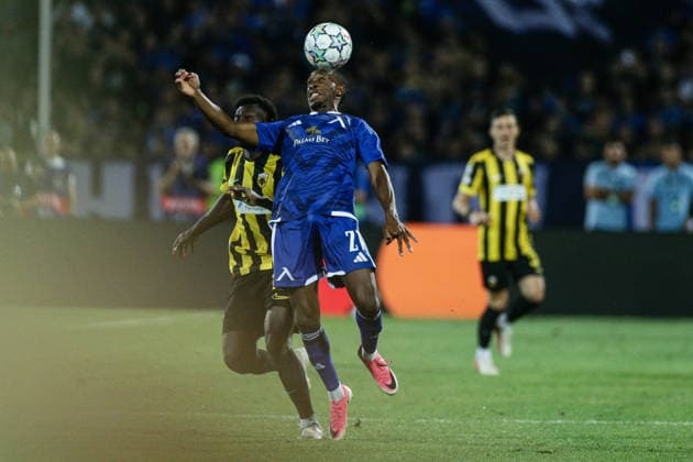 IPA87604454 - Levski s Aldair Neves in action during the Champions League playoff match between PFC Levski Sofia and AEK Athens FC at Vasil Levski Stadium in Sofia, Bulgaria, on August 18, 2026  Copyright: xIvanxSxIvanov IPAxSportx xx 87604454