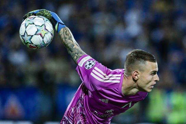 IPA87604455 - Levski goalkeeper Svetoslav Vutsov in action during the Champions League playoff match between PFC Levski Sofia and AEK Athens FC at Vasil Levski Stadium in Sofia, Bulgaria, on August 18, 2026  Copyright: xIvanxSxIvanov IPAxSportx xx 87604455