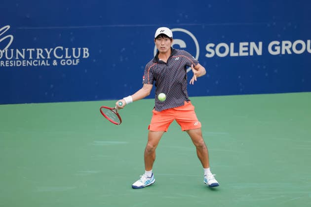CANCUN COUNTRY OPEN 2026 CANCUN COUNTRY OPEN 2026 LUIS CARLOS ALVAREZ VS RIO NOGUCHI 18082026 CANCUN, QUINTANA ROO. Action photo of Rio Nogucho of Japan, during game of the Cancun Country Open 2026 Tennis 125 Challenger tournament held at the Cancun Country Club of Cancun, Quintana Roo, Mexico. Foto de accion de Rio Noguchi de Japon, durante juego clasificatorio del Cancun Country Open 2026 ATP, Tennis Herren 125 Challenger que se celebra en el Cancun Country Club de Cancun, Quintana Roo, Mexico. PHOTO BY IMAGENSHOP AGENCIA FOTOGRAFICA CANCUN QUINTANA ROO MEXICO *** CANCUN COUNTRY OPEN 2026 CANCUN COUNTRY OPEN 2026 LUIS CARLOS ALVAREZ VS RIO NOGUCHI 08 18 2026 CANCUN, QUINTANA ROO Action photo of Rio Noguchi of Japan during a match at the 2026 Cancun Country Open Tennis 125 Challenger tournament held at the Cancun Country Club in Cancun, Quintana Roo, Mexico Action photo of Rio Noguchi of Japan, during a qualifying match of the Cancun Country Open 2026 ATP 125 Challenger held at the Cancun Country Club in Cancun, Quintana Roo, Mexico. PHOTO BY IMAGENSHOP PHOTO AGENCY, CANCUN, QUINTANA ROO, MEXICO Copyright: xIMAGENSHOPxAGENCIAxFOTOGRAFICAx