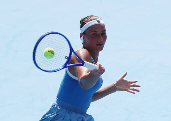 August 18, 2026, Mason, Ohio, USA: MARTA KOSTYUK of Ukraine during the match against S. Stephens of USA in the third round of tennis tournament WTA, Tennis Damen 1000 Cincinnati Open in Mason, USA. Kostyuk won 7:5, 7:5. Mason USA - ZUMAc278 20260818_zsp_c278_022 Copyright: xMarcinxCholewinskix