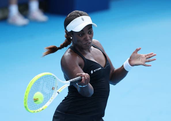 August 18, 2026, Mason, Ohio, USA: SLOANE STEPHENS of USA during the match against M. Kostyuk of Ukraine in the third round of tennis tournament WTA, Tennis Damen 1000 Cincinnati Open in Mason, USA. Stephens lost 5:7, 5:7. Mason USA - ZUMAc278 20260818_zsp_c278_056 Copyright: xMarcinxCholewinskix