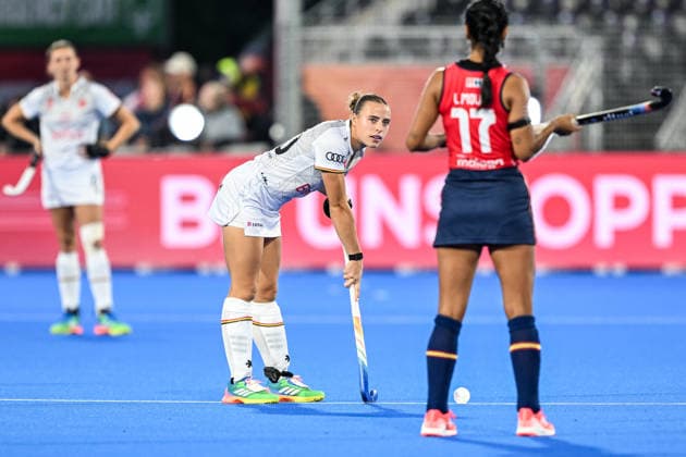 Hockey World Cup Belgium & The Netherlands 2026 - Women - Spain vs Belgium Camille Belis (40) of Belgium ready to start the hockey game between Spain and Belgium ( called the Red Panthers ) , the second (out of three) matches during the group stage of the women 2026 Hockey World Cup , on Wednesday 18 August 2026 in Wavre , Belgium . PHOTO SPORTPIX Stijn Audooren Wavre Belfius Hockey Arena Waals-Brabant Belgium  Copyright: xSportpix.bex xStijnxAudoorenxStijnxAudoorenx